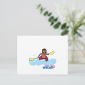 Kayaking Girl Briefkaart (Staand voorkant)