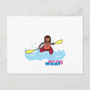 Kayaking Girl Briefkaart