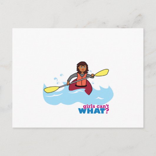 Kayaking Girl Briefkaart (Voorkant)