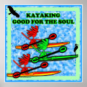 Kayaking Good voor de soep Poster (Voorkant)