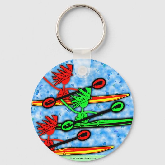 Kayaking Good voor de soep Sleutelhanger (Voorkant)