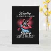 Kayaking, grappige visserij kaart (Gele Bloem)