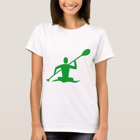 Kayaking - Grass Green T-shirt (Voorkant)