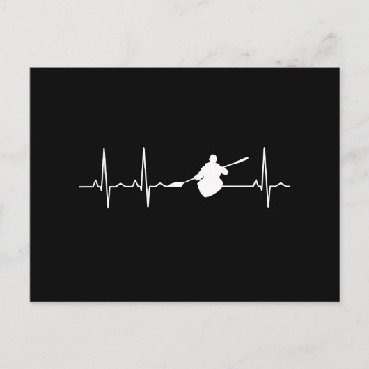 Kayaking Heartbeat Briefkaart (Voorkant)