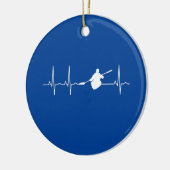 Kayaking Heartbeat Keramisch Ornament (Links)