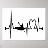 Kayaking Heartbeat Poster (Voorkant)