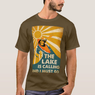 Kayaking het meer belt en ik moet lang gaan t-shirt