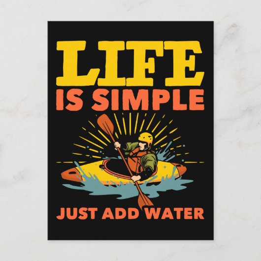 Kayaking Hobby Kayak Life Briefkaart (Voorkant)