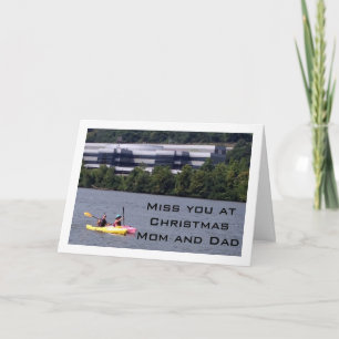 KAYAKING HUMOR ALS IK PARENTEN IN CHRISTMAS MIST FEESTDAGEN KAART