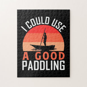 Kayaking ik kan een goed paddling gebruiken legpuzzel