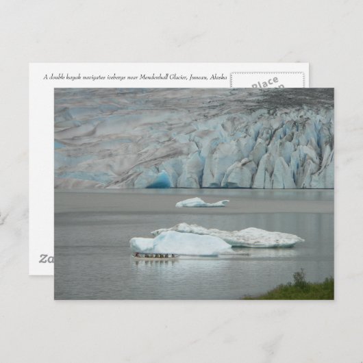 Kayaking in Briefkaart Mendenhall (Voorkant / Achterkant)