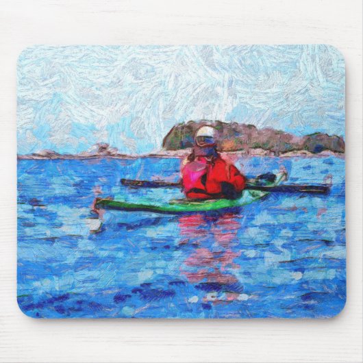 Kayaking in de Painterly van de Barenoff-eilanden  Muismat (Voorkant)