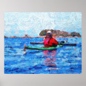 Kayaking in de Painterly van de Barenoff-eilanden  Poster (Voorkant)