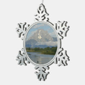 Kayaking in Grand Teton National Park Tin Sneeuwvlok Ornament (Rechts)