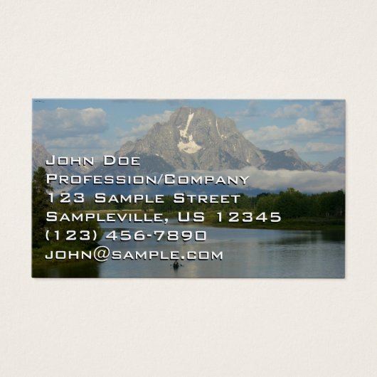 Kayaking in Grand Teton National Park Visitekaartje (Voorkant)