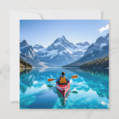  Kayaking in Mountains Blank Feestdagenkaart (Voorkant)