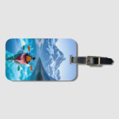 Kayaking in Mountains Personalized Bagagelabel (Voorkant (horizontaal))