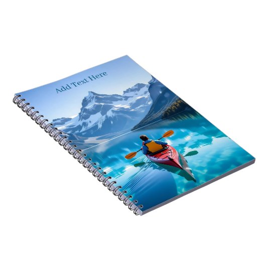  Kayaking in Mountains Personalized Notitieboek (Rechterzijde)