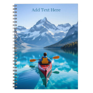 Kayaking in Mountains Personalized Notitieboek