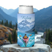  Kayaking in Mountains Personalized Seltzer Blikjeskoeler