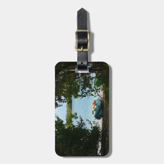 Kayaking in St. Thomas US Maagdeneilanden Bagagelabel (Voorkant verticaal)