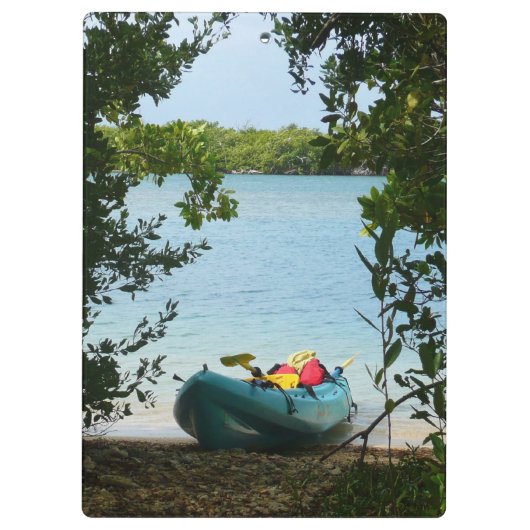 Kayaking in St. Thomas US Maagdeneilanden Klembord (Achterkant)