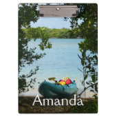 Kayaking in St. Thomas US Maagdeneilanden Klembord (Voorkant)