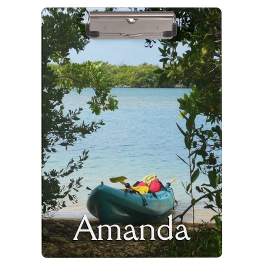 Kayaking in St. Thomas US Maagdeneilanden Klembord (Voorkant)