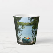 Kayaking in St. Thomas US Maagdeneilanden Latte Mok (Voorkant)