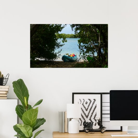 Kayaking in St. Thomas US Maagdeneilanden Poster (Thuiskantoor)