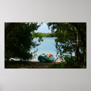 Kayaking in St. Thomas US Maagdeneilanden Poster