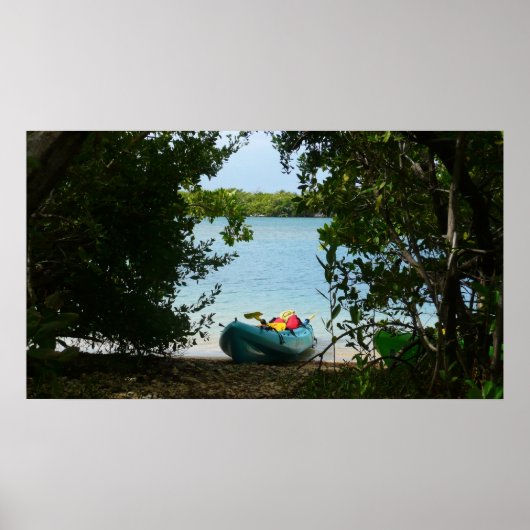 Kayaking in St. Thomas US Maagdeneilanden Poster (Voorkant)