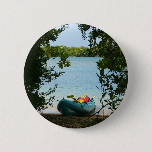 Kayaking in St. Thomas US Maagdeneilanden Ronde Button 5,7 Cm (Voorkant)