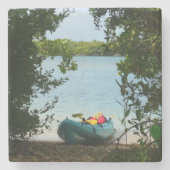 Kayaking in St. Thomas US Maagdeneilanden Stenen Onderzetter (Voorkant)