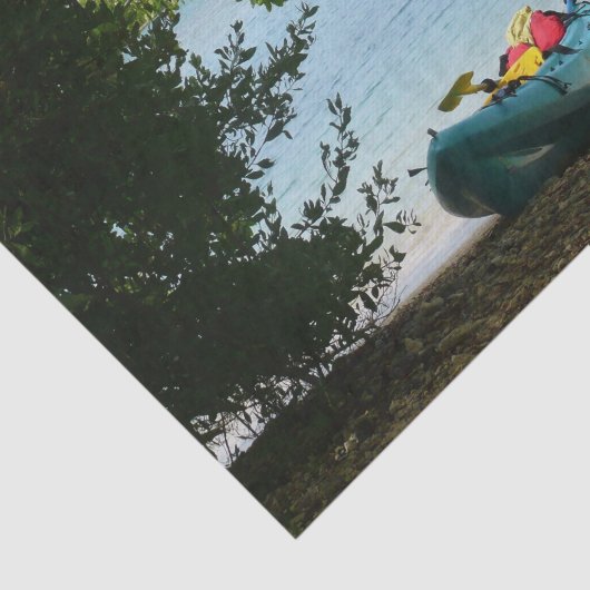 Kayaking in St. Thomas US Maagdeneilanden Tissuepapier (Detail)