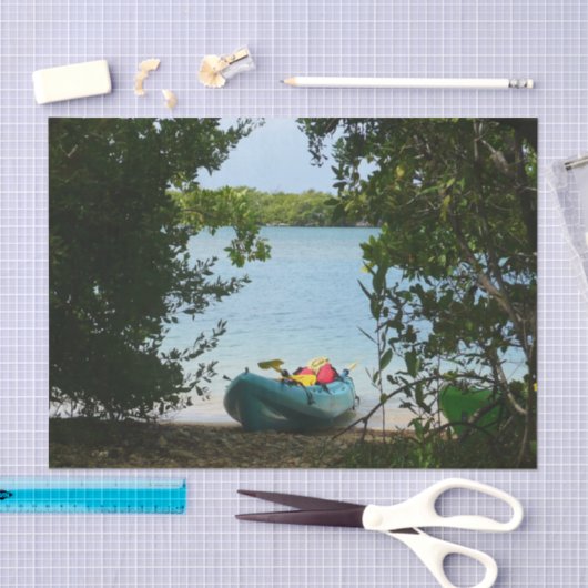 Kayaking in St. Thomas US Maagdeneilanden Tissuepapier (Craft)