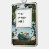 Kayaking in St. Thomas US Maagdeneilanden Verzilverd Omlijst Ornament (Links)