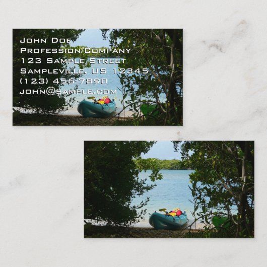 Kayaking in St. Thomas US Maagdeneilanden Visitekaartje (Voorkant / Achterkant)