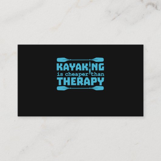 Kayaking is goedkoper dan therapie visitekaartje (Voorkant)