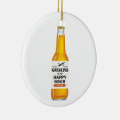 Kayaking is mijn gelukkige uur keramisch ornament (Rechts)