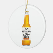 Kayaking is mijn gelukkige uur keramisch ornament (Links)