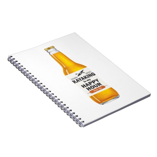 Kayaking is mijn gelukkige uur notitieboek (Rechterzijde)