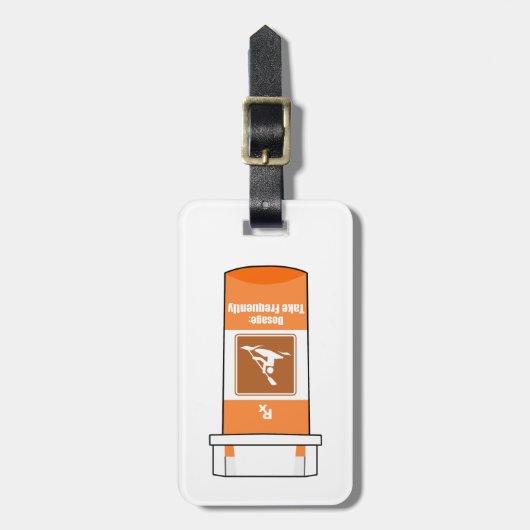 Kayaking is mijn geneesmiddel bagagelabel (Voorkant verticaal)