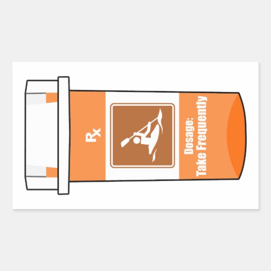 Kayaking is mijn geneesmiddel rechthoekige sticker (Voorkant)
