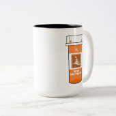 Kayaking is mijn geneesmiddel tweekleurige koffiemok (Voorkant rechts)