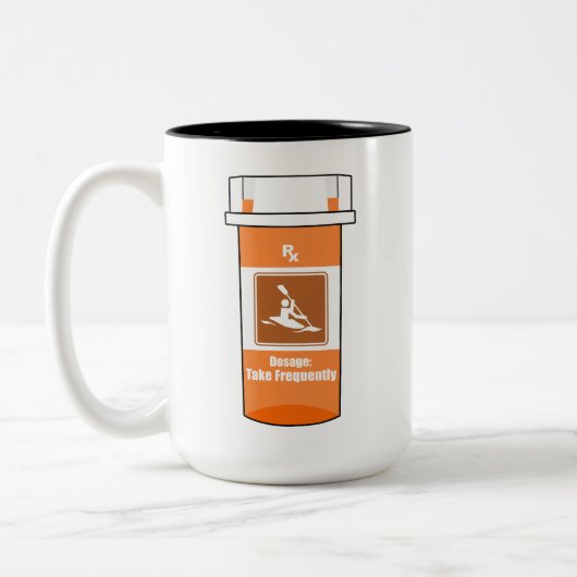 Kayaking is mijn geneesmiddel tweekleurige koffiemok (Links)