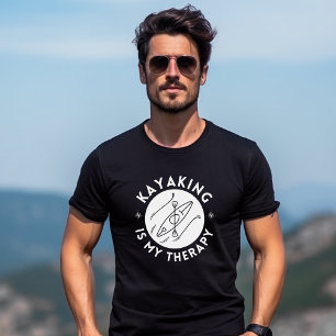 Kayaking is mijn therapie 2 Mannen T-shirt