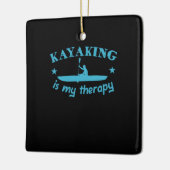 Kayaking is mijn therapie keramisch ornament (Links)