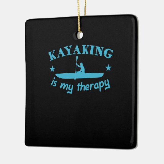 Kayaking is mijn therapie keramisch ornament (Links)
