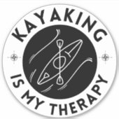 Kayaking is mijn therapie sticker (Voorkant)